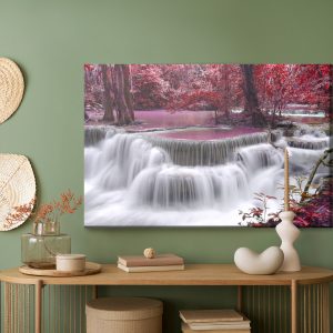 Peinture sur toile Cascade Huay Mae Khamin En Thaïlande – Image 5