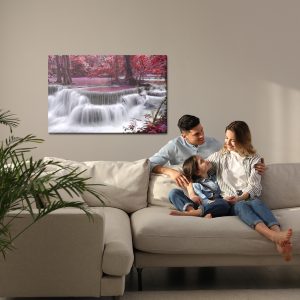 Peinture sur toile Cascade Huay Mae Khamin En Thaïlande – Image 7