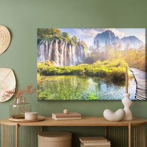 Peinture sur toile Grande Cascade En Croatie – Image 5