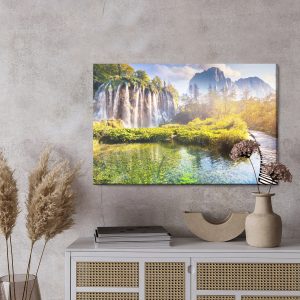 Peinture sur toile Grande Cascade En Croatie – Image 3