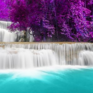 Peinture sur toile Belle Cascade Huay Mae Khamin En Thaïlande – Image 1