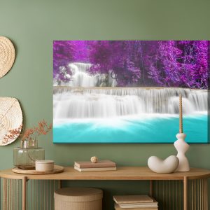 Peinture sur toile Belle Cascade Huay Mae Khamin En Thaïlande – Image 5