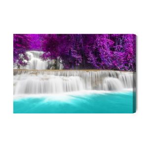 Peinture sur toile Belle Cascade Huay Mae Khamin En Thaïlande – Image 2
