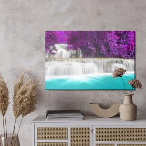 Peinture sur toile Belle Cascade Huay Mae Khamin En Thaïlande – Image 3