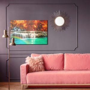 Peinture sur toile Cascade Peinte À L'aquarelle – Image 4