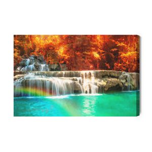 Peinture sur toile Cascade Peinte À L'aquarelle – Image 2