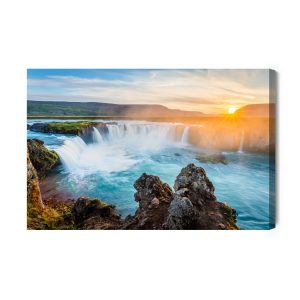 Peinture sur toile Cascade De Godafoss En Islande – Image 2