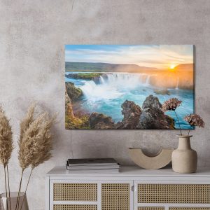 Peinture sur toile Cascade De Godafoss En Islande – Image 3