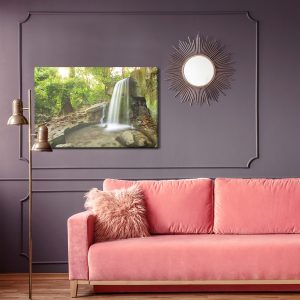 Peinture sur toile Cascade Dans La Forêt 3D – Image 4