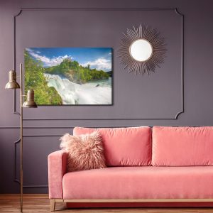 Peinture sur toile Cascade Du Rheinfall En Suisse – Image 4
