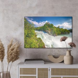 Peinture sur toile Cascade Du Rheinfall En Suisse – Image 3
