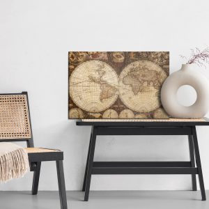 Peinture sur toile Ancienne Carte Du Monde – Image 6
