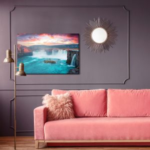 Peinture sur toile Cascades Islandaises Le Matin – Image 4