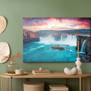 Peinture sur toile Cascades Islandaises Le Matin – Image 5