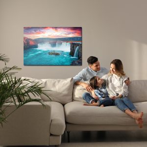Peinture sur toile Cascades Islandaises Le Matin – Image 7
