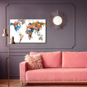 Peinture sur toile Mappemonde-Graffiti – Image 4