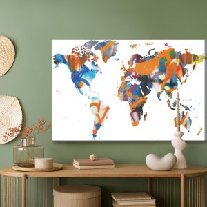 Peinture sur toile Mappemonde-Graffiti – Image 5