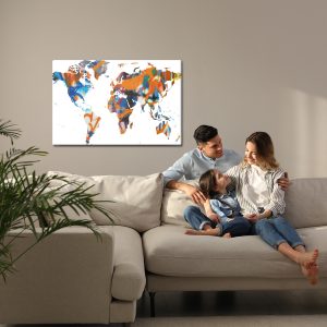 Peinture sur toile Mappemonde-Graffiti – Image 7