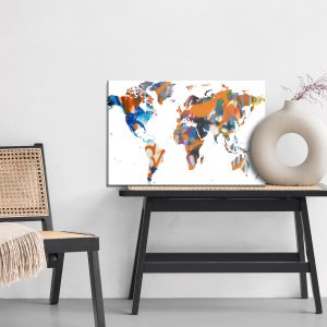 Peinture sur toile Mappemonde-Graffiti – Image 6