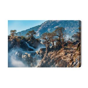 Peinture sur toile Arbres À La Cascade – Image 2