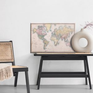 Peinture sur toile Carte Du Monde À L'ancienne – Image 6