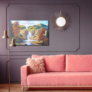 Peinture sur toile Une Cascade D'automne Comme Une Cascade Peinte – Image 4