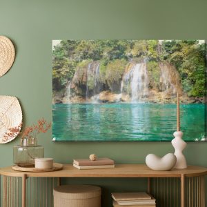 Peinture sur toile Une Vue De La Cascade Peinte À L'aquarelle – Image 5