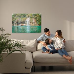Peinture sur toile Une Vue De La Cascade Peinte À L'aquarelle – Image 7