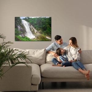 Peinture sur toile Cascade Dans La Forêt Tropicale – Image 7