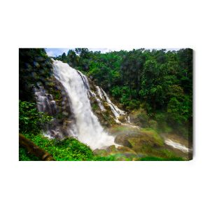 Peinture sur toile Cascade Dans La Forêt Tropicale – Image 2