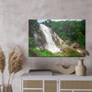 Peinture sur toile Cascade Dans La Forêt Tropicale – Image 3