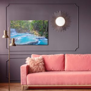 Peinture sur toile Vue De La Cascade De Kuang Si Au Laos – Image 4