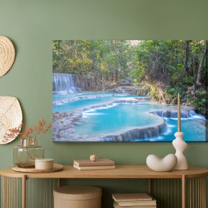 Peinture sur toile Vue De La Cascade De Kuang Si Au Laos – Image 5