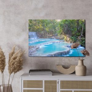 Peinture sur toile Vue De La Cascade De Kuang Si Au Laos – Image 3
