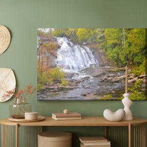 Peinture sur toile Une Chute D'eau Dans La Forêt Peinte – Image 5