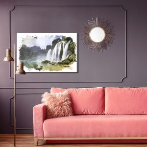 Peinture sur toile Beau Paysage Avec Cascade – Image 4