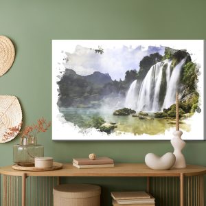 Peinture sur toile Beau Paysage Avec Cascade – Image 5