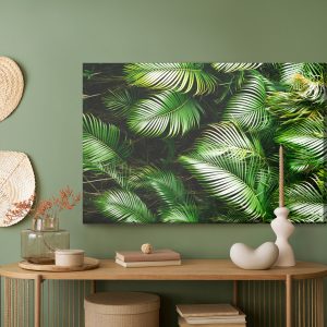 Peinture sur toile Feuilles De Palmier Vertes – Image 5