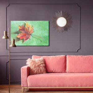 Peinture sur toile Feuille D'érable D'automne Peinte À L'aquarelle – Image 4