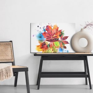 Peinture sur toile Feuilles D'automne Colorées Peintes À L'aquarelle – Image 6