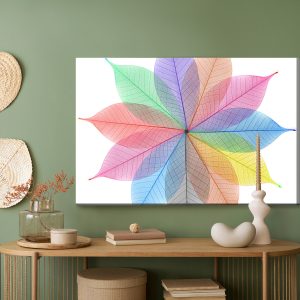 Peinture sur toile Feuilles Colorées Sous Une Forme Abstraite – Image 5