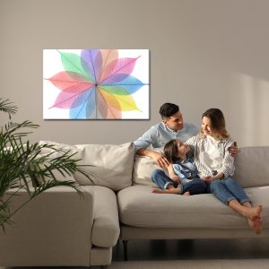Peinture sur toile Feuilles Colorées Sous Une Forme Abstraite – Image 7