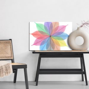 Peinture sur toile Feuilles Colorées Sous Une Forme Abstraite – Image 6