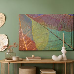 Peinture sur toile Feuilles Colorées À L'échelle Macro – Image 5
