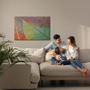 Peinture sur toile Feuilles Colorées À L'échelle Macro – Image 7