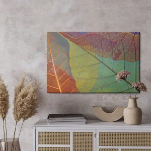 Peinture sur toile Feuilles Colorées À L'échelle Macro – Image 3