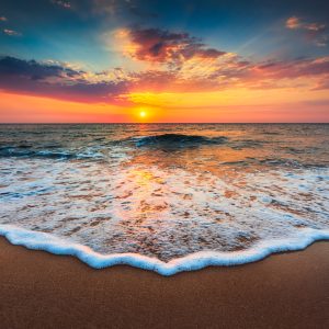 Peinture sur toile Coucher De Soleil Sur La Mer – Image 1