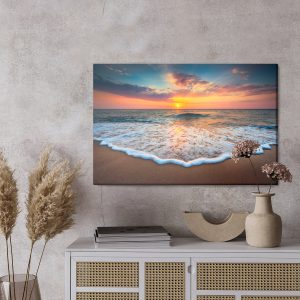 Peinture sur toile Coucher De Soleil Sur La Mer – Image 3
