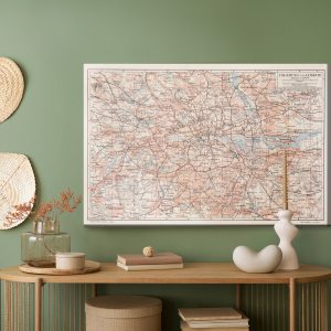 Peinture sur toile Carte De Londres Et Des Environs – Image 5