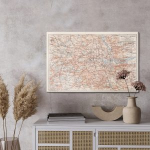 Peinture sur toile Carte De Londres Et Des Environs – Image 3